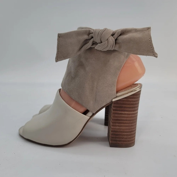 Louise et Cie Lo- Katlin 5.5 M Bone Tan Gray Ankle Suede Leather Women Sandals - Picture 6 of 10